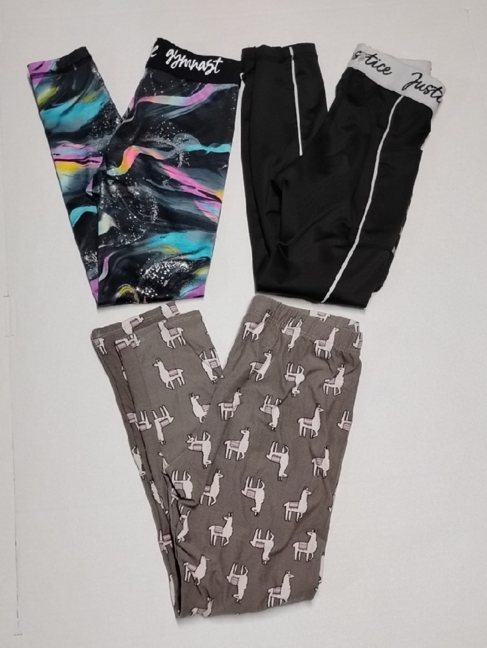Justice Girls Crush Gymnast Galaxy Leggings 3 Pack S 7/8 Pants